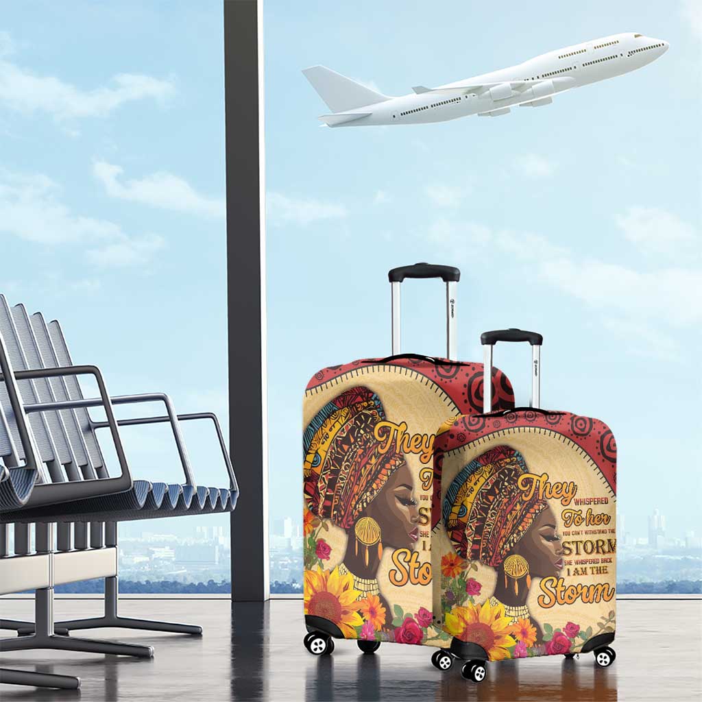 Black History Month Luggage Cover African Woman Afro I Am The Storm LT15
