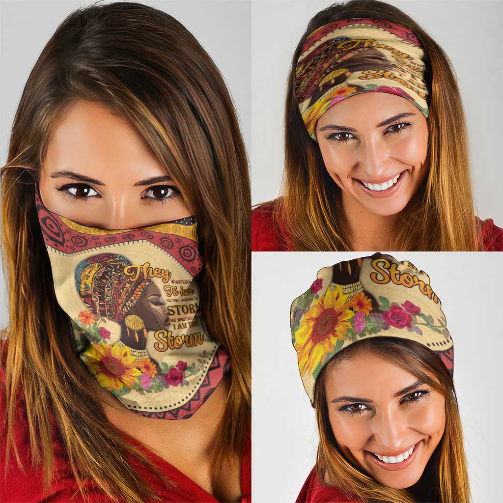 Black History Month Neck Gaiter African Woman Afro I Am The Storm LT15