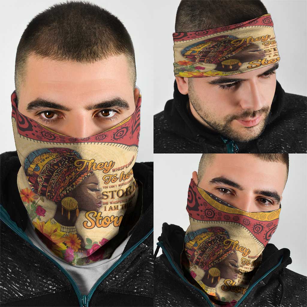 Black History Month Neck Gaiter African Woman Afro I Am The Storm LT15