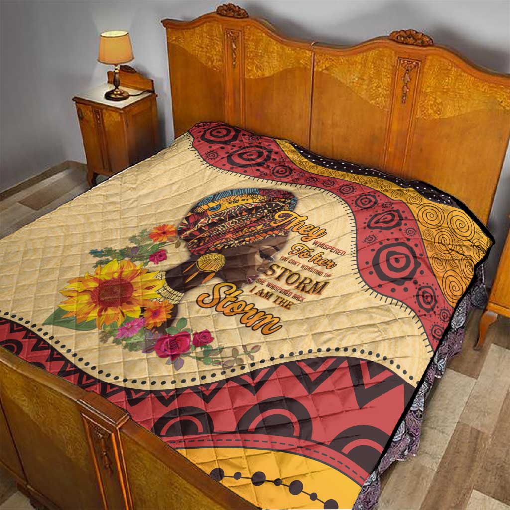 African Woman Quilt I Am The Storm LT15