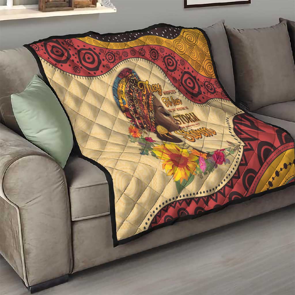 African Woman Quilt I Am The Storm LT15