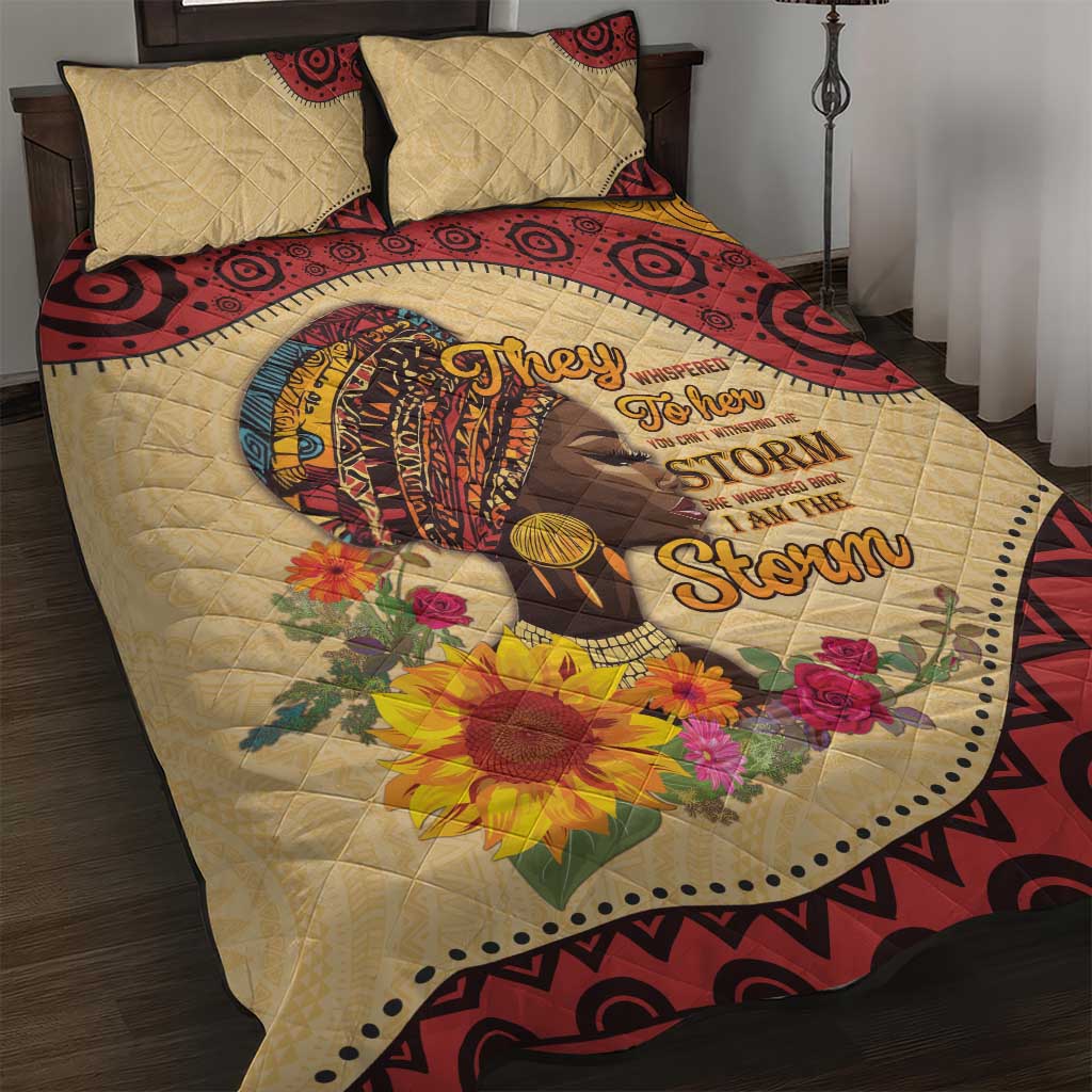African Woman Quilt Bed Set I Am The Storm LT15