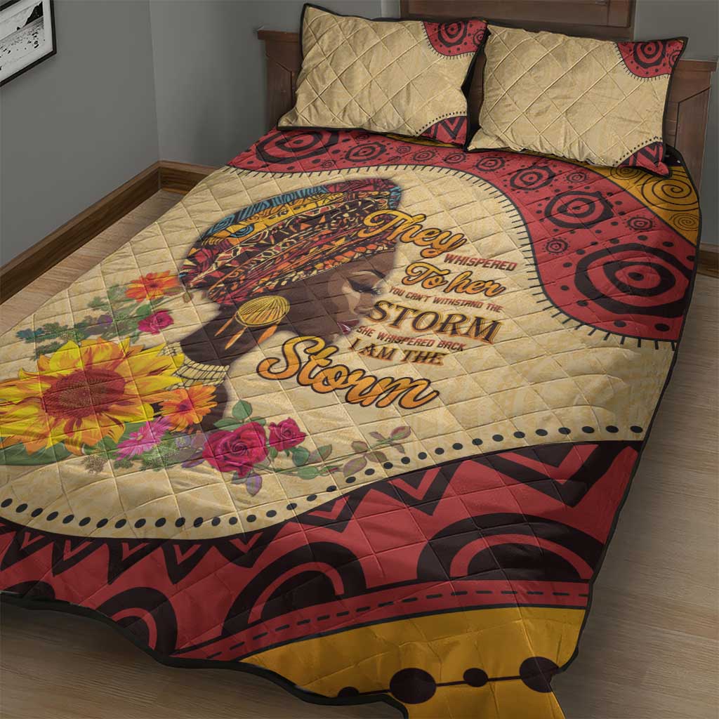 African Woman Quilt Bed Set I Am The Storm LT15