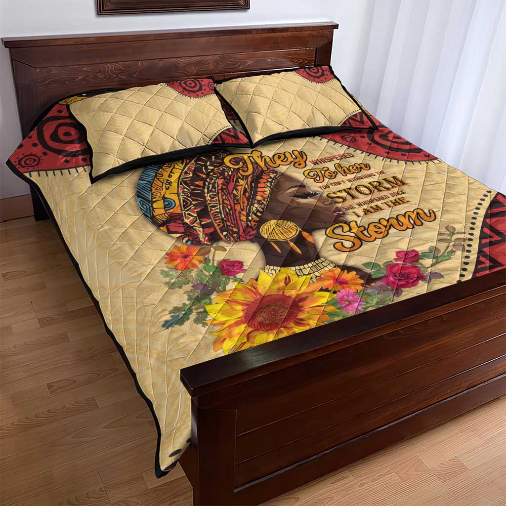 African Woman Quilt Bed Set I Am The Storm LT15