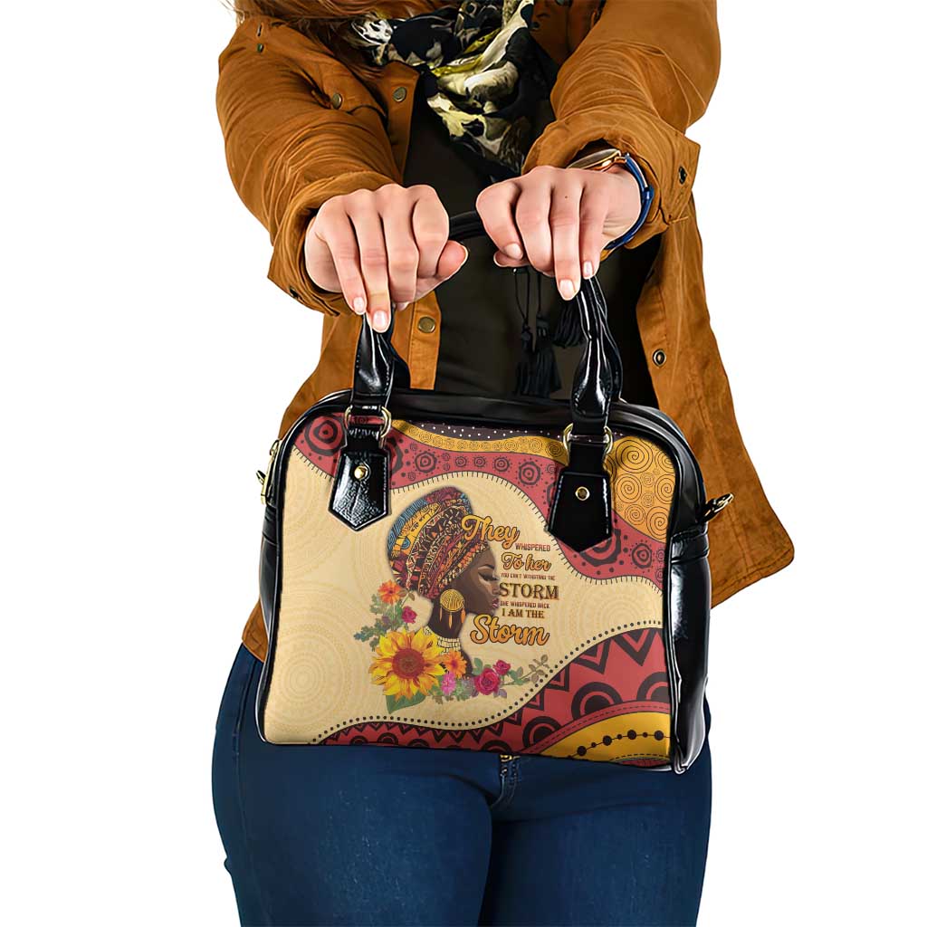 Black History Month Shoulder Handbag African Woman Afro I Am The Storm LT15
