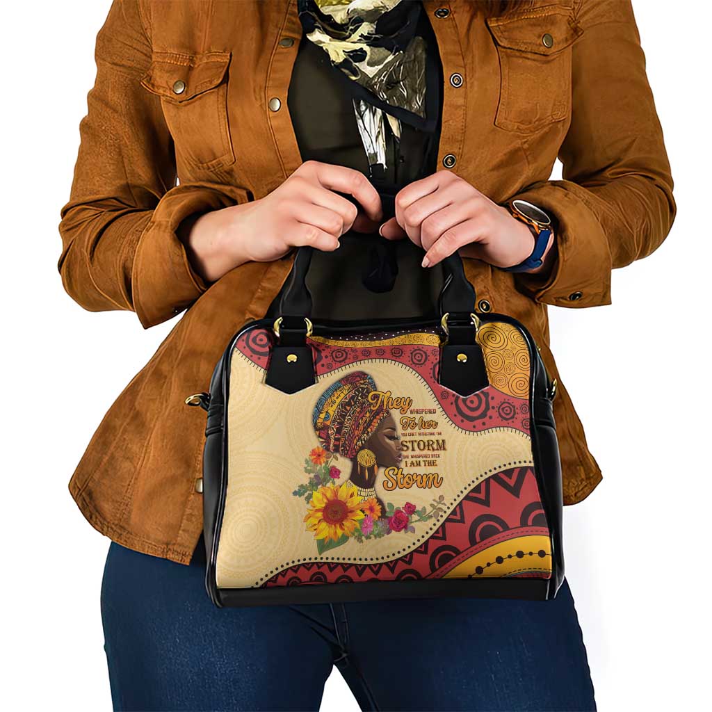 Black History Month Shoulder Handbag African Woman Afro I Am The Storm LT15