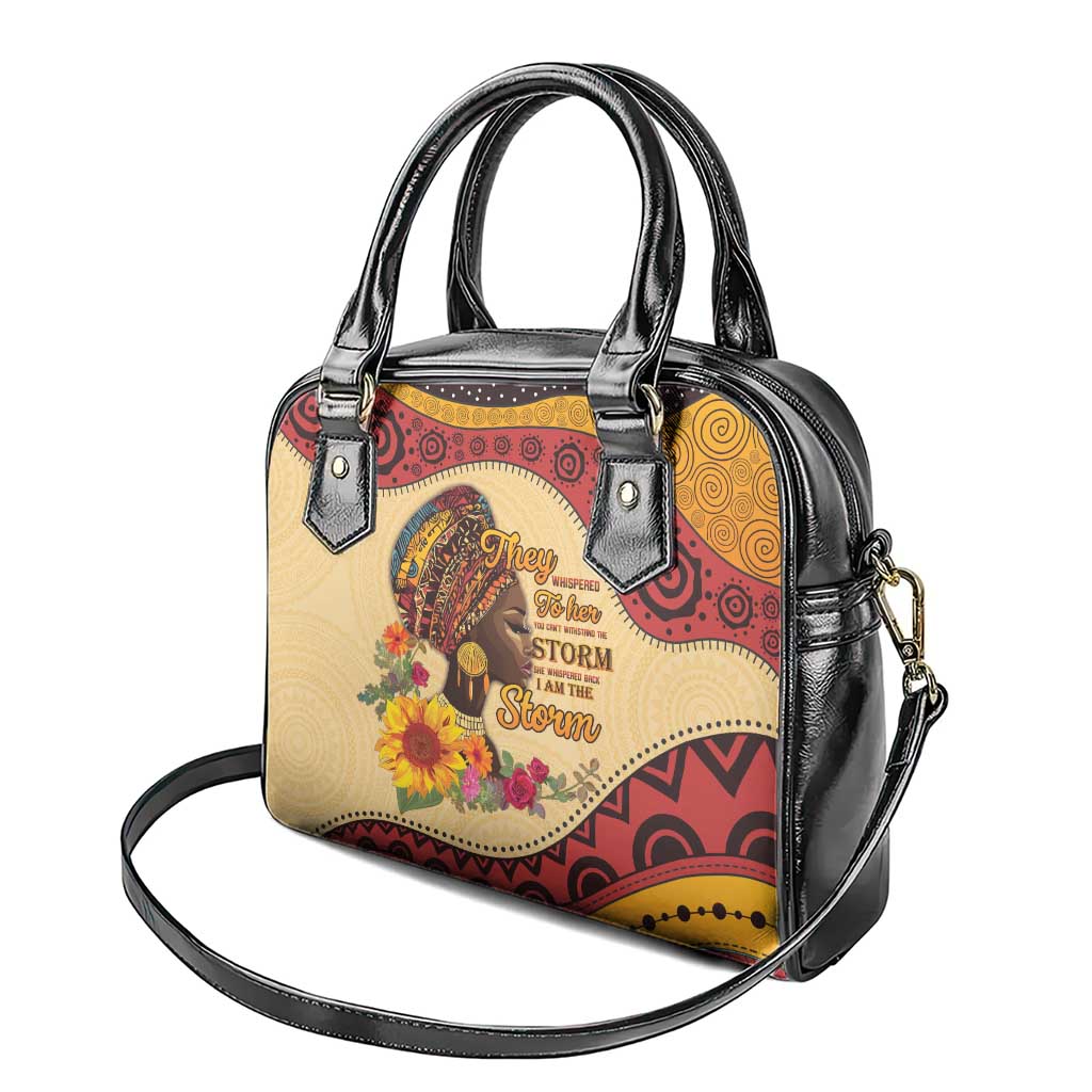 Black History Month Shoulder Handbag African Woman Afro I Am The Storm LT15