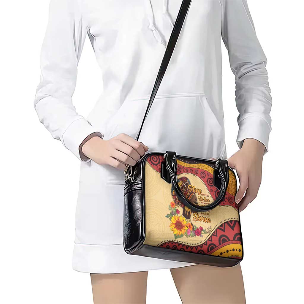 Black History Month Shoulder Handbag African Woman Afro I Am The Storm LT15