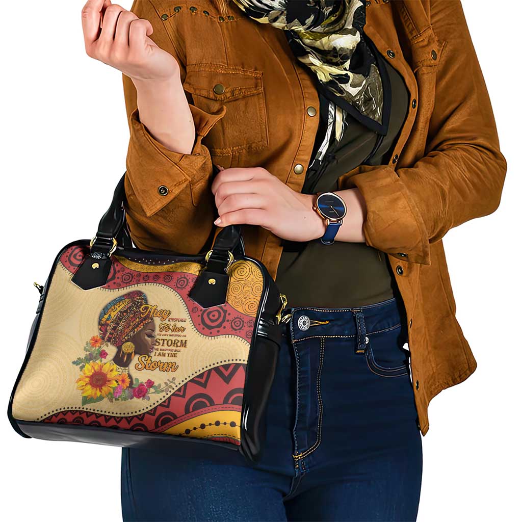 Black History Month Shoulder Handbag African Woman Afro I Am The Storm LT15