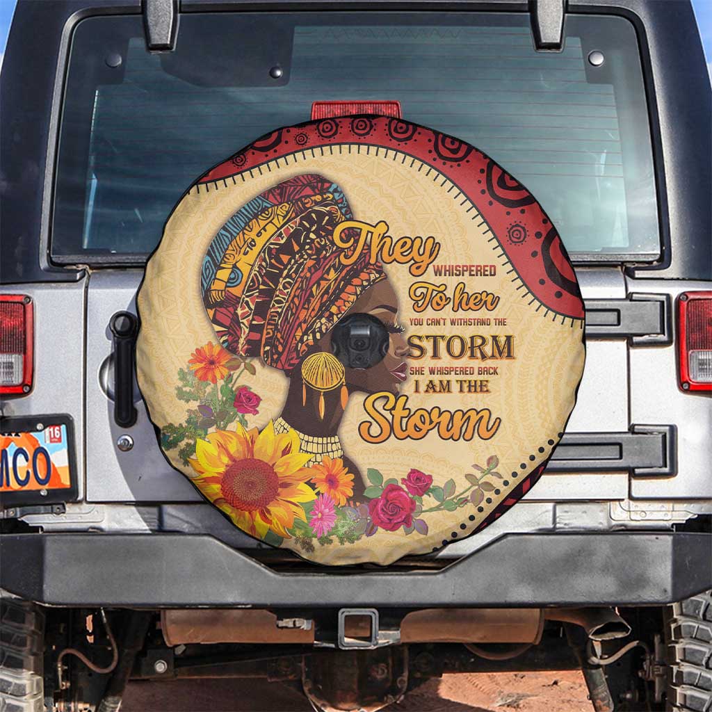 Black History Month Spare Tire Cover African Woman Afro I Am The Storm LT15