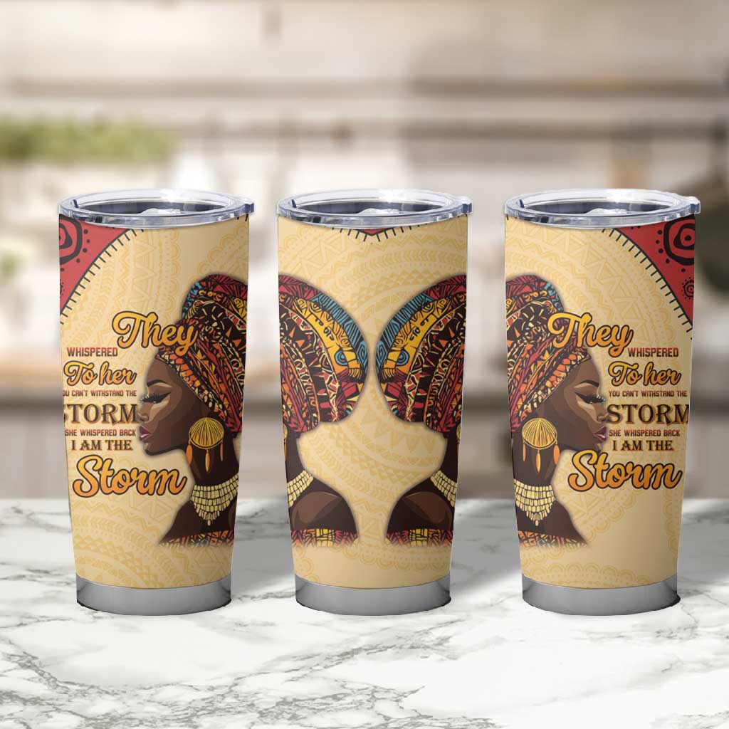 African Woman Tumbler Cup I Am The Storm LT15