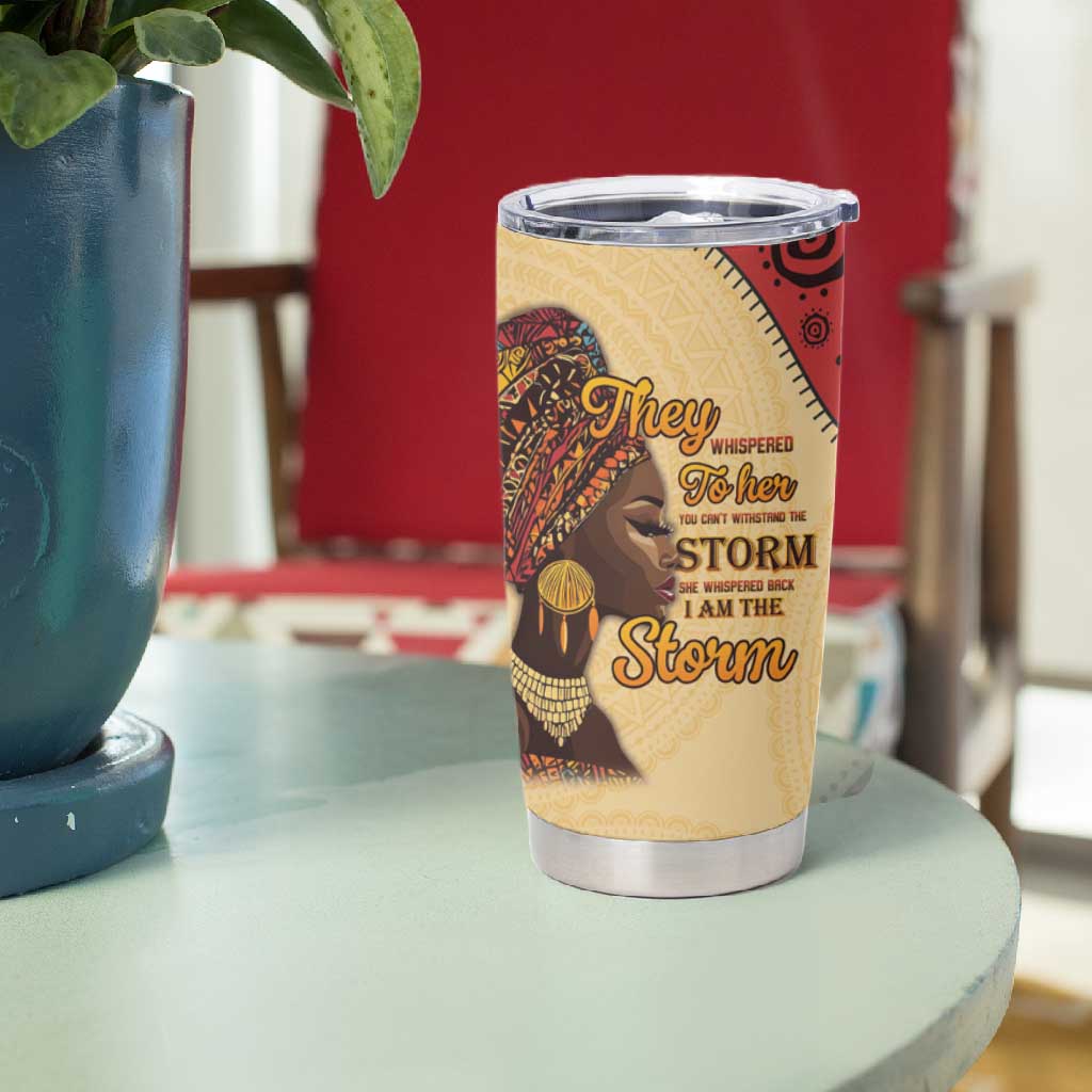 African Woman Tumbler Cup I Am The Storm LT15