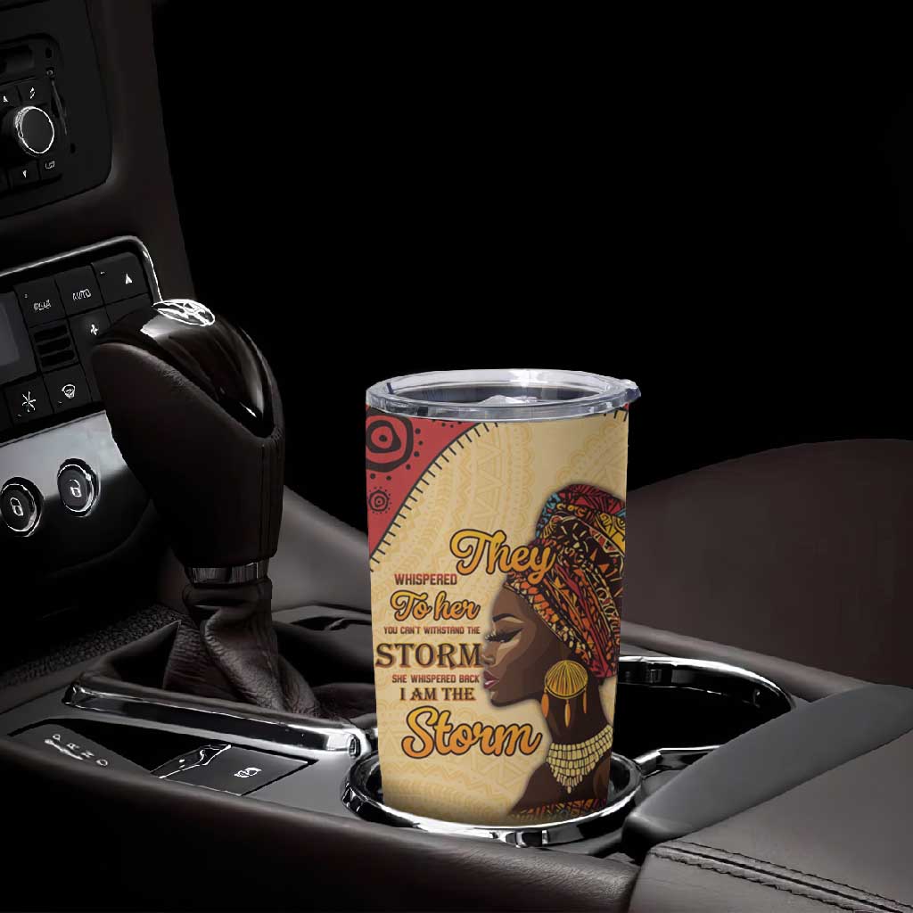African Woman Tumbler Cup I Am The Storm LT15