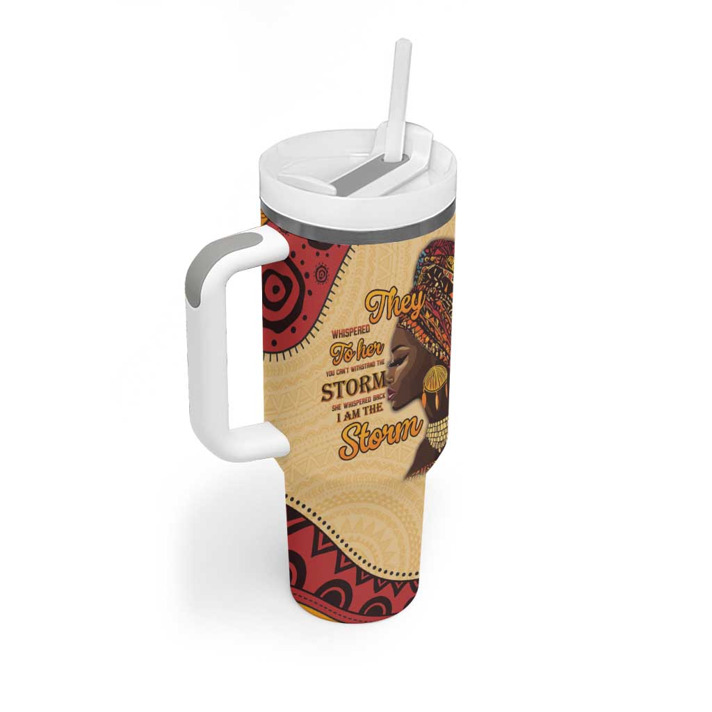 African Woman Tumbler With Handle I Am The Storm LT15