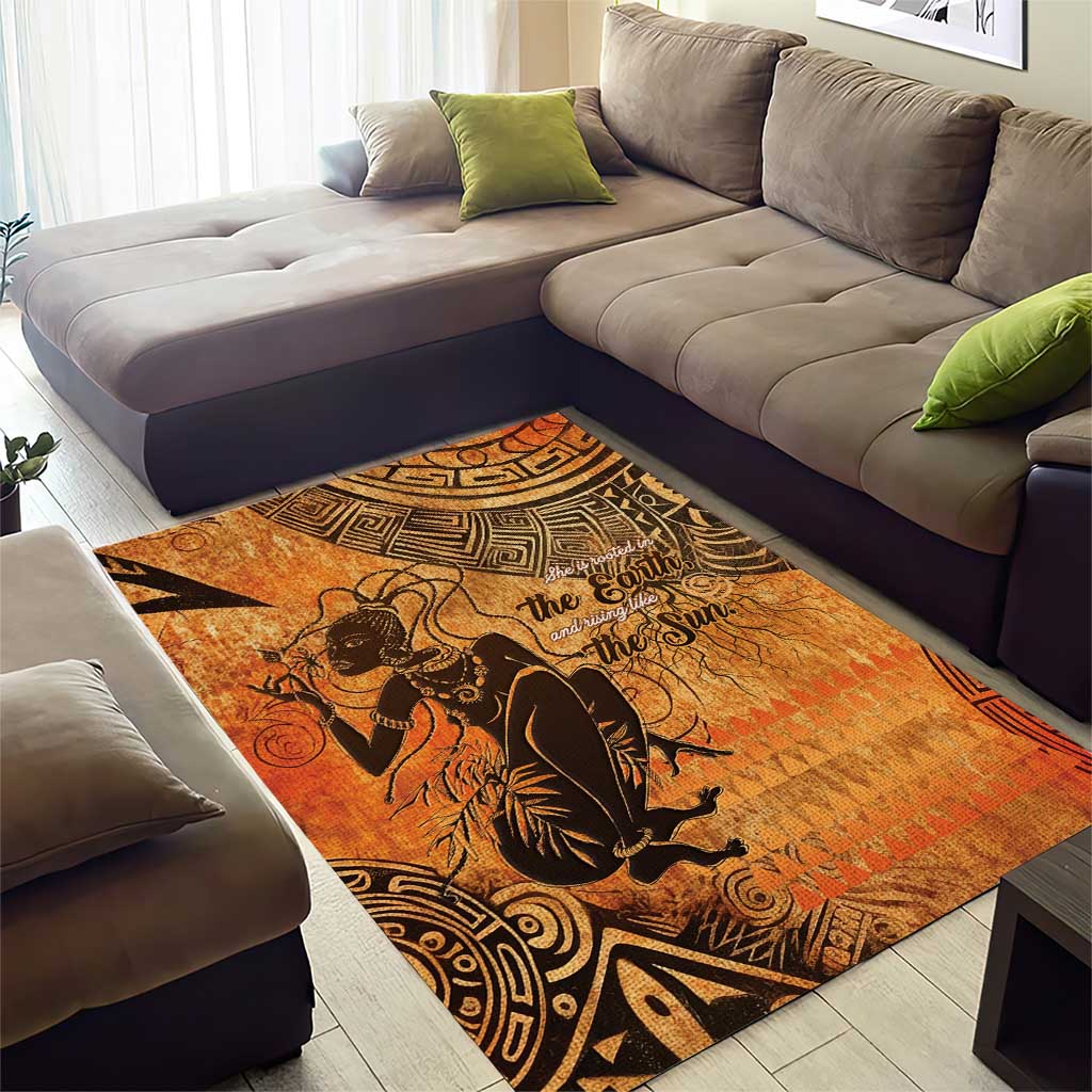 African Women Area Rug With Tribal Pattern LT15