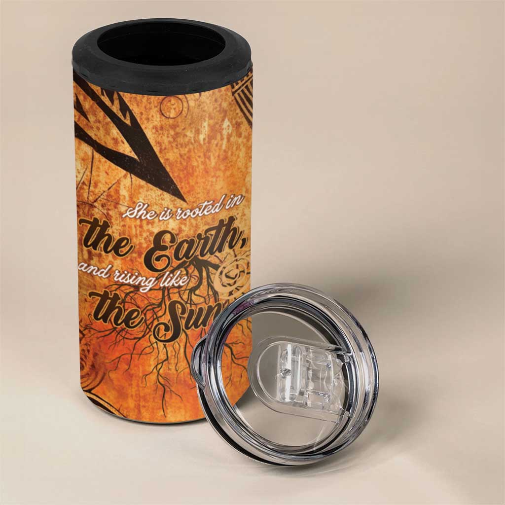 African Women 4 in 1 Can Cooler Tumbler With Tribal Pattern LT15