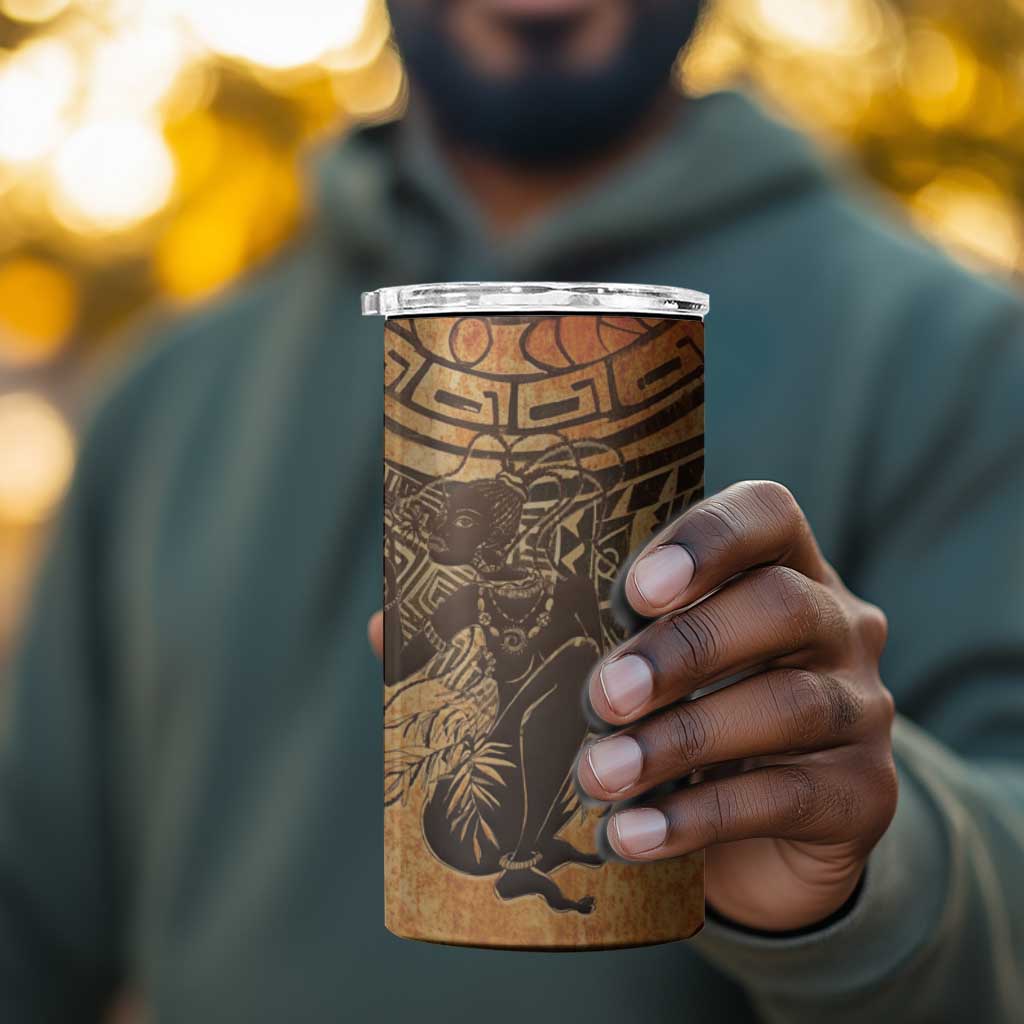 African Women 4 in 1 Can Cooler Tumbler With Tribal Pattern LT15