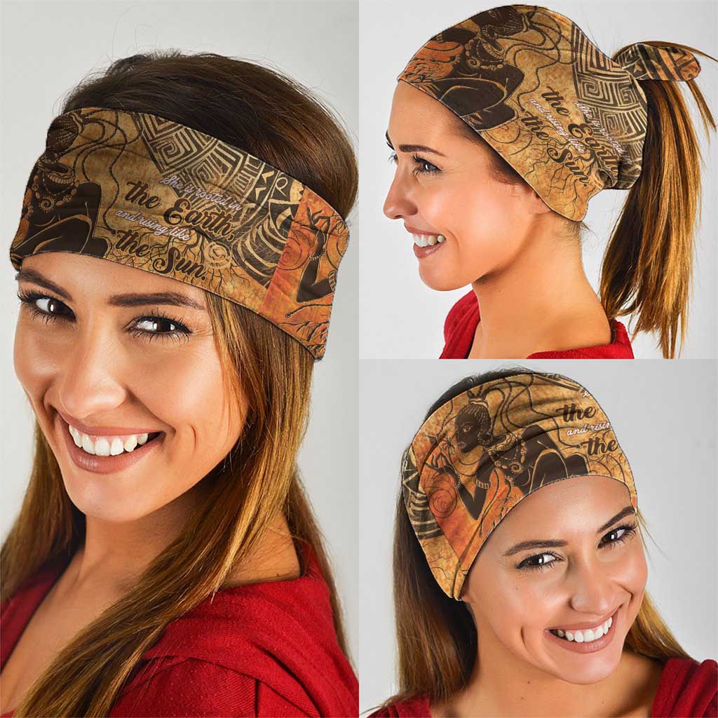 African Women Neck Gaiter She Is Rooted In The Earth and Rising Like The Sun LT15
