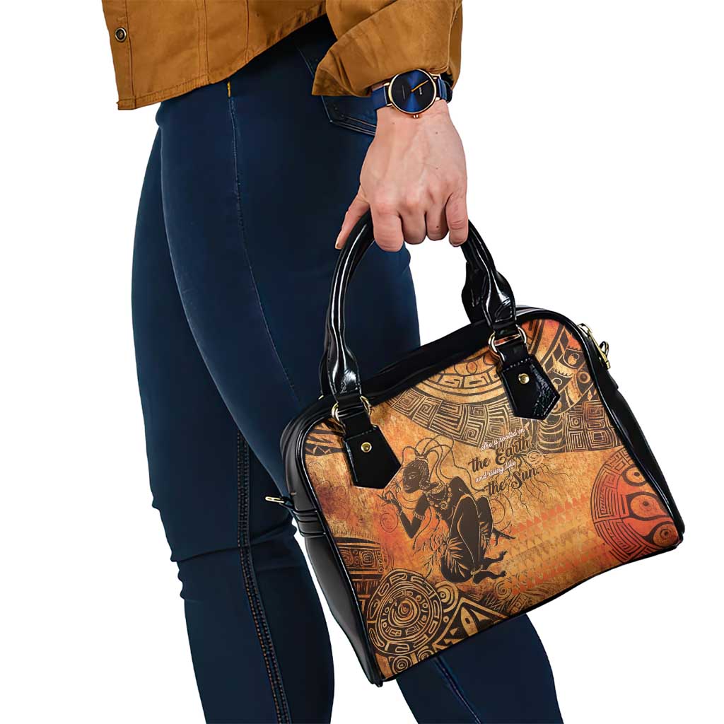 African Women Shoulder Handbag She Is Rooted In The Earth and Rising Like The Sun LT15