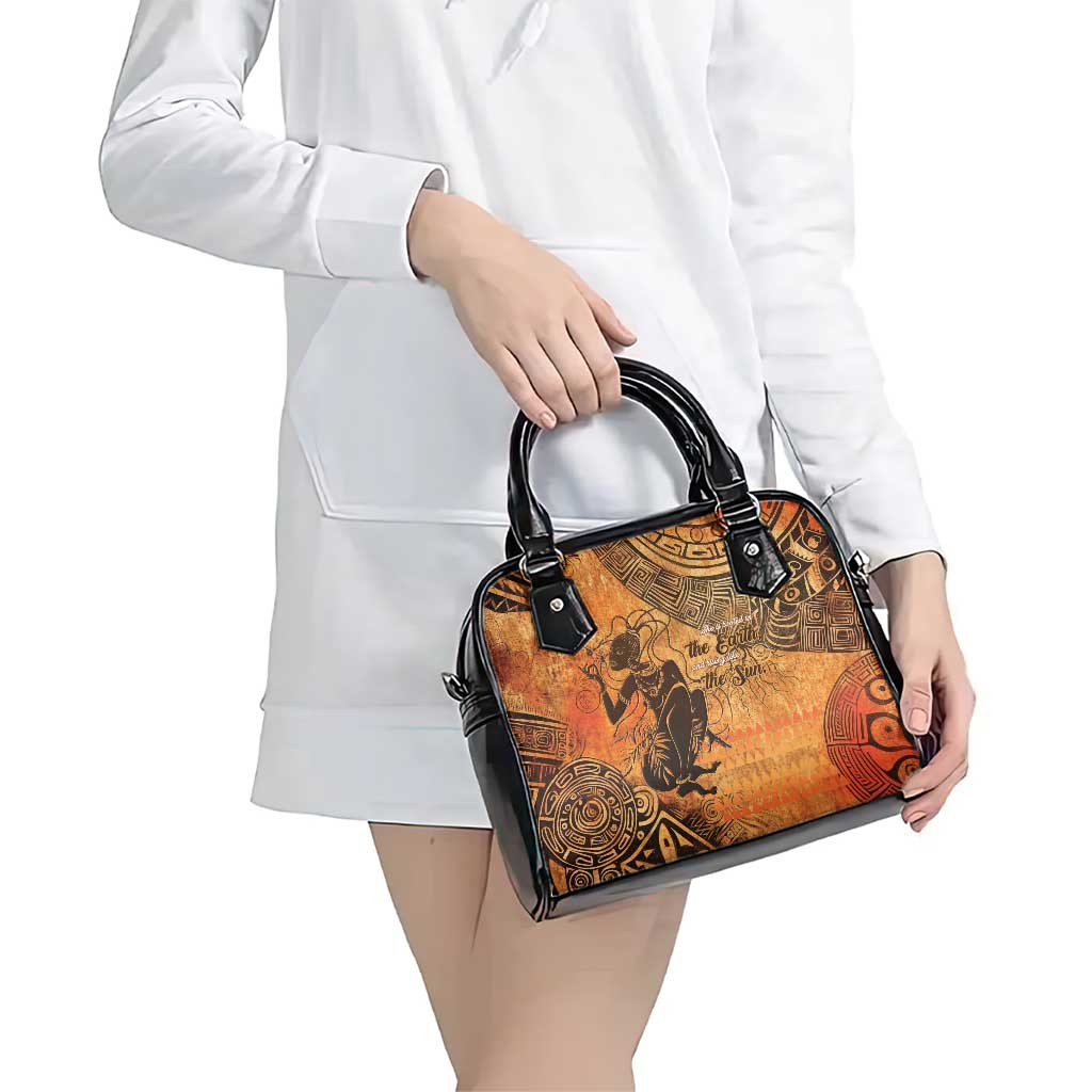 African Women Shoulder Handbag She Is Rooted In The Earth and Rising Like The Sun LT15