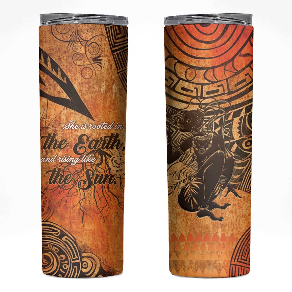 African Women Skinny Tumbler With Tribal Pattern LT15