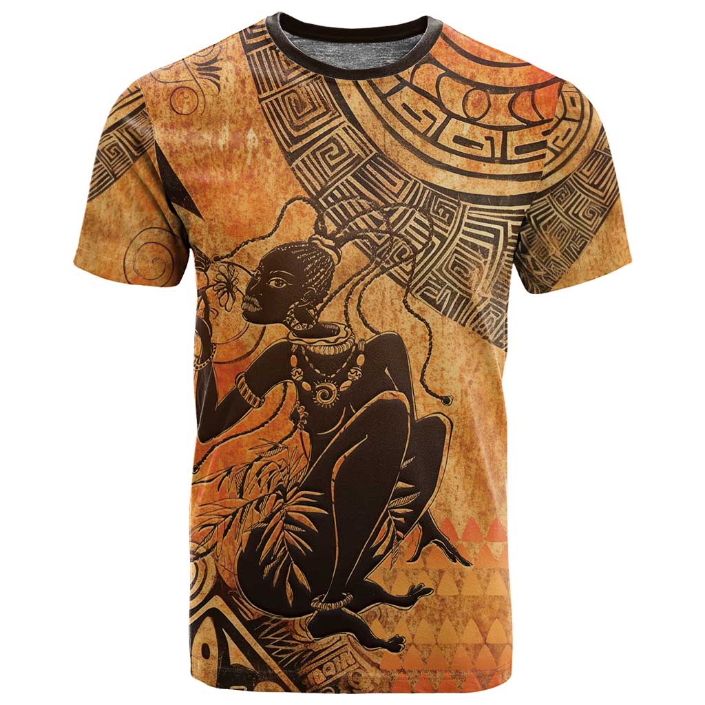 African Women T shirt With Tribal Pattern LT15