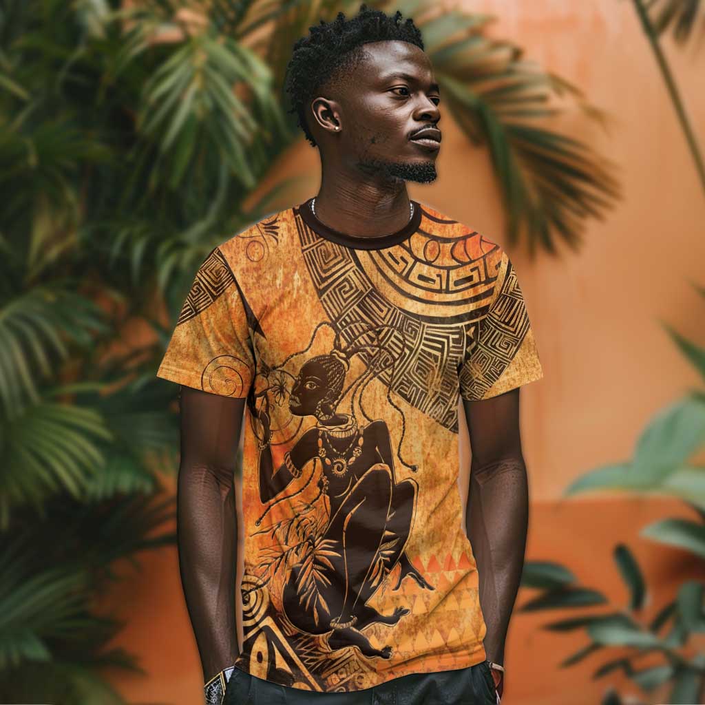 African Women T shirt With Tribal Pattern LT15