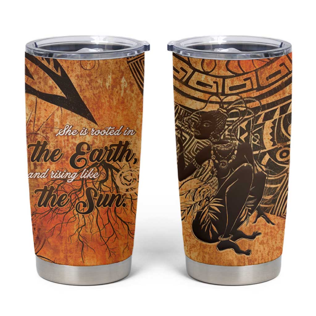 African Women Tumbler Cup With Tribal Pattern LT15
