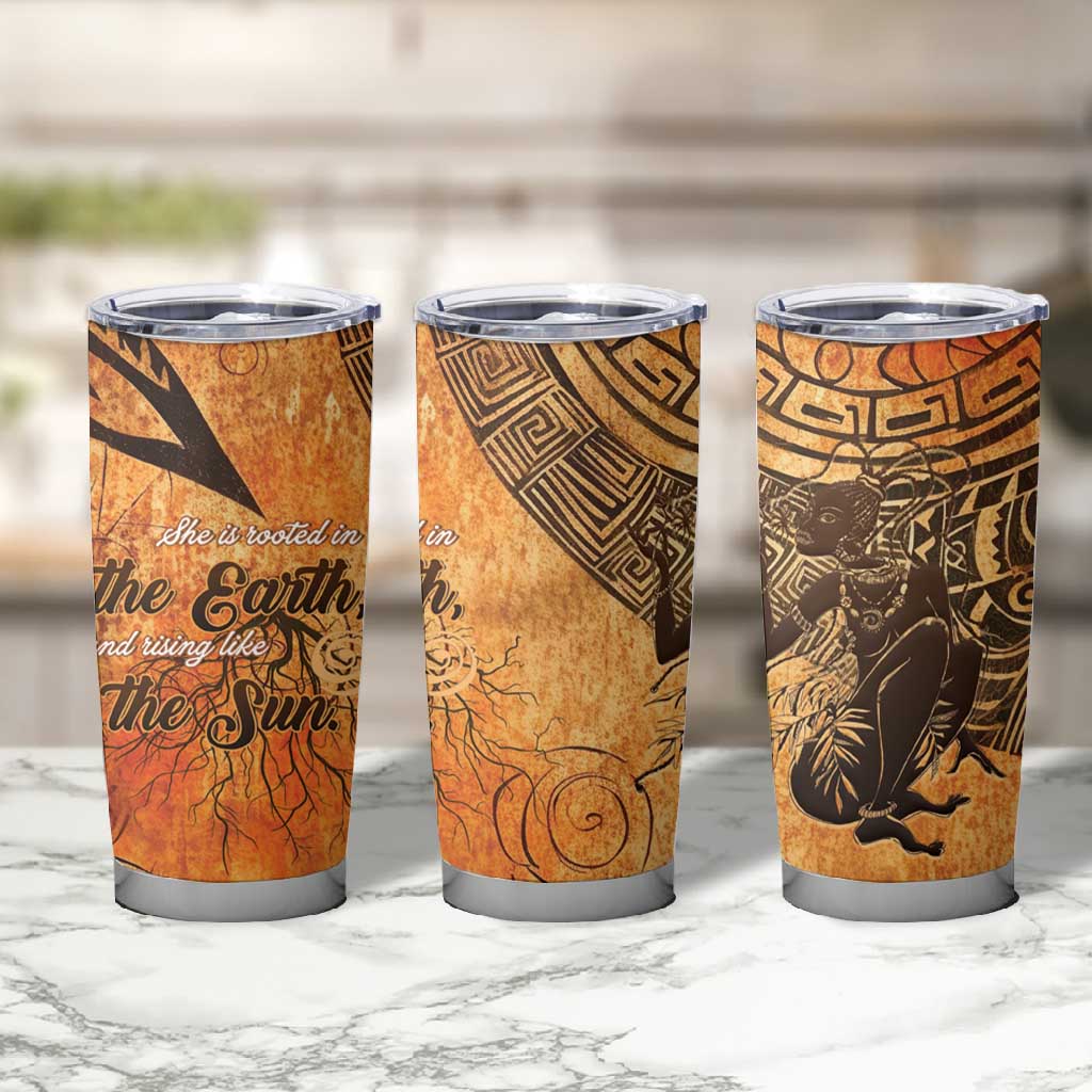 African Women Tumbler Cup With Tribal Pattern LT15