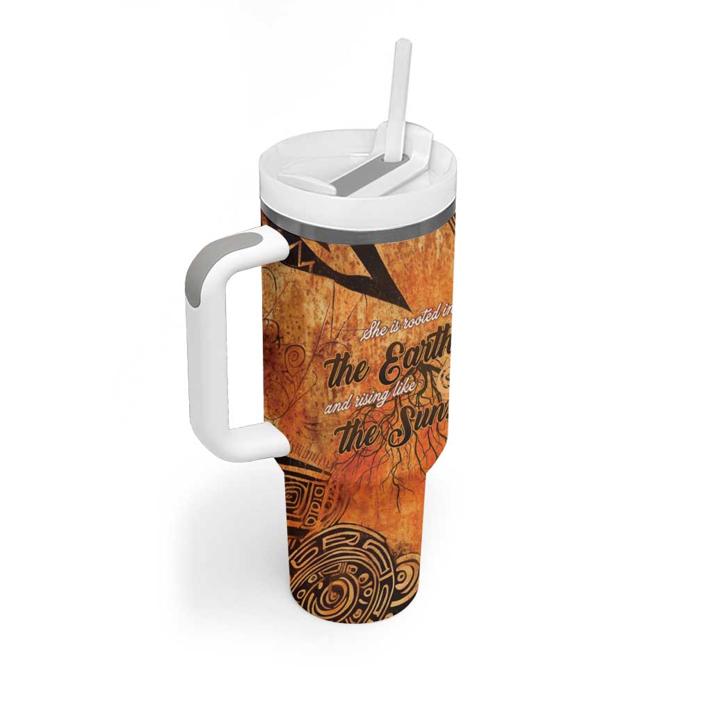 African Women Tumbler With Handle With Tribal Pattern LT15