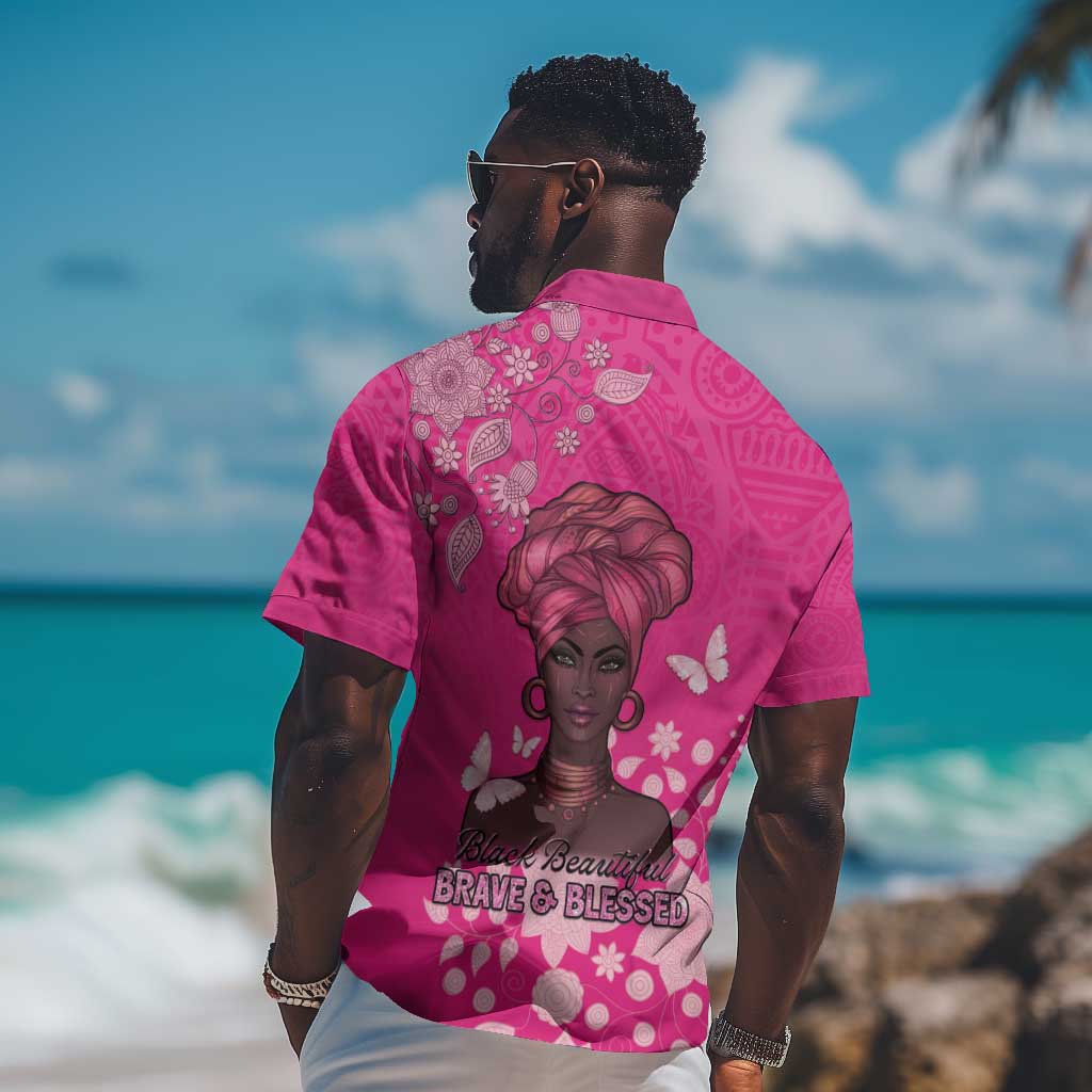 African Women Black Beautiful Brave and Bressed - Pink Color Hawaiian Shirt LT15