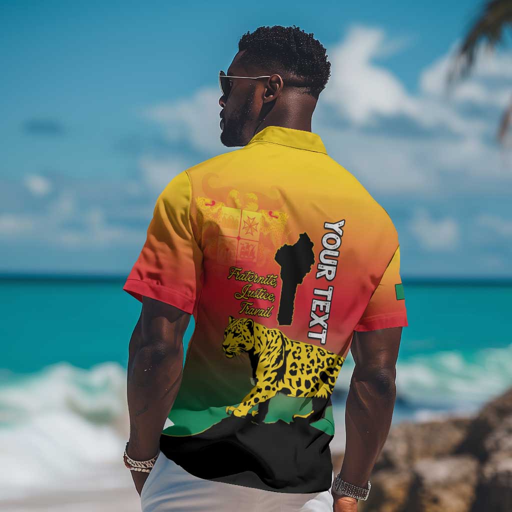 Personalized Benin National Day Hawaiian Shirt Leopard With Coat Of Arms LT15