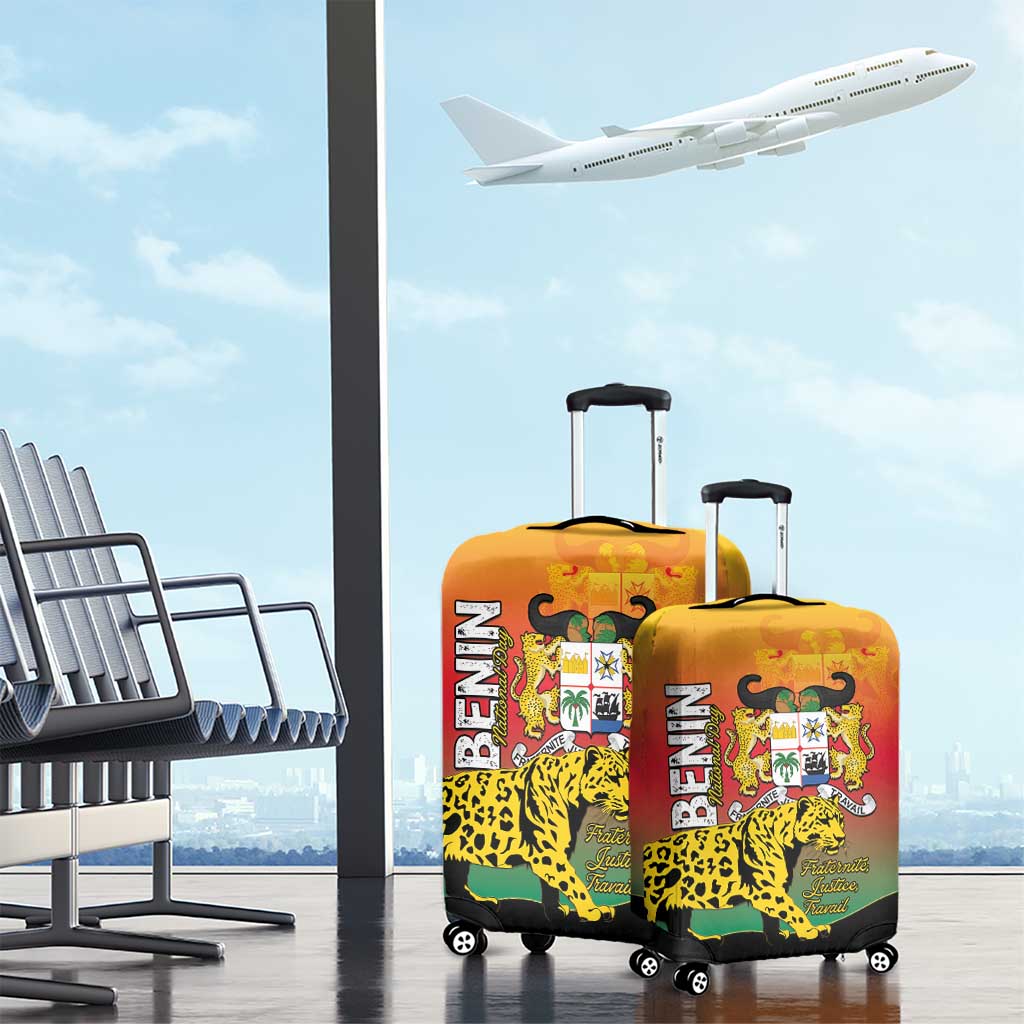 Benin National Day Luggage Cover Leopard With Coat Of Arms LT15