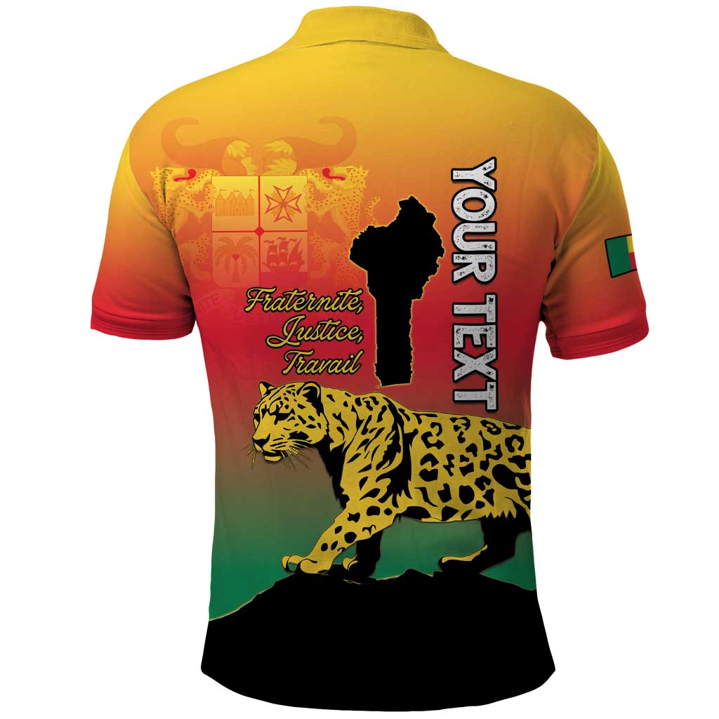Personalized Benin National Day Polo Shirt Leopard With Coat Of Arms LT15