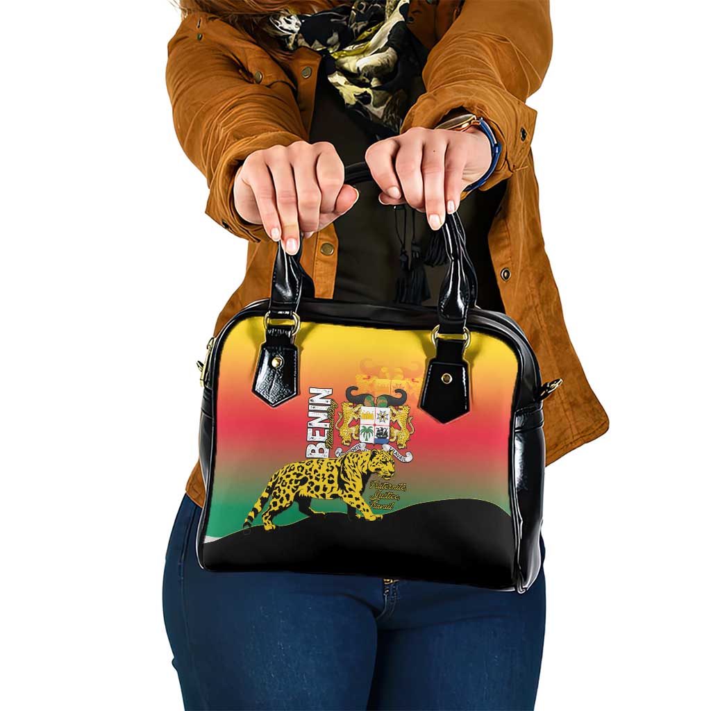 Benin National Day Shoulder Handbag Leopard With Coat Of Arms LT15