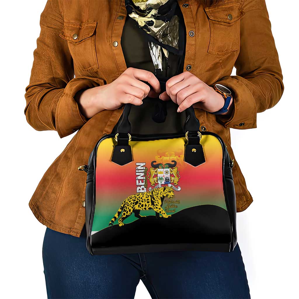 Benin National Day Shoulder Handbag Leopard With Coat Of Arms LT15