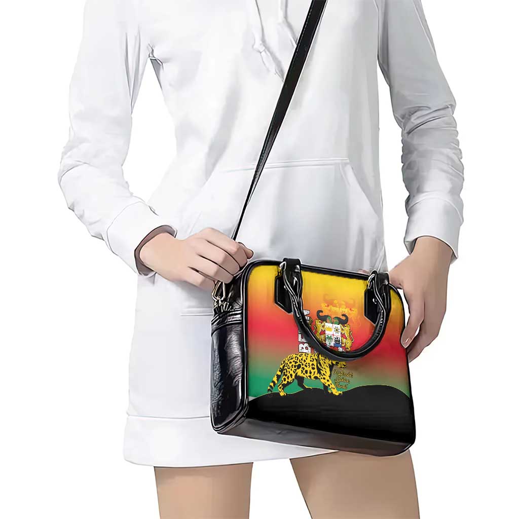Benin National Day Shoulder Handbag Leopard With Coat Of Arms LT15