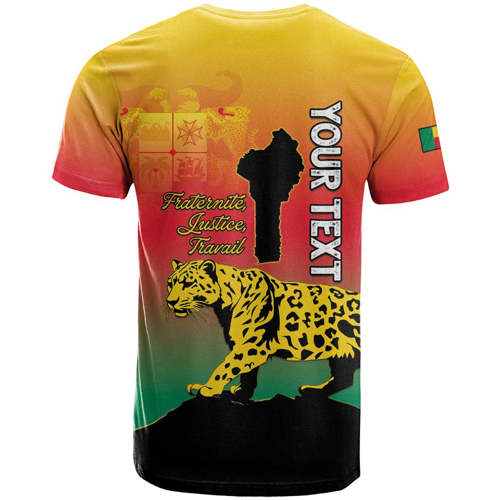 Personalized Benin National Day T shirt Leopard With Coat Of Arms LT15
