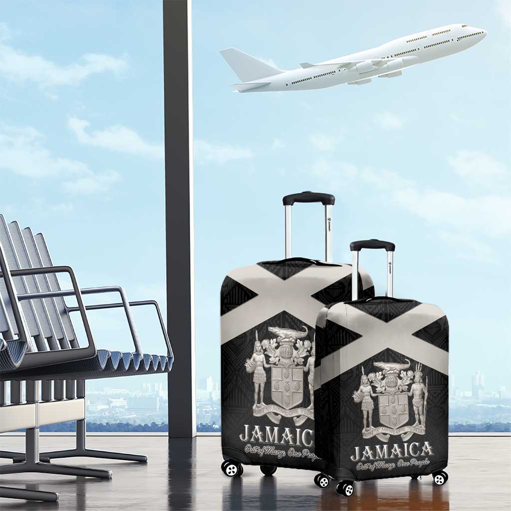 Jamaica Luggage Cover Coat Of Arms With Rastafarian Lion Silver Color LT15