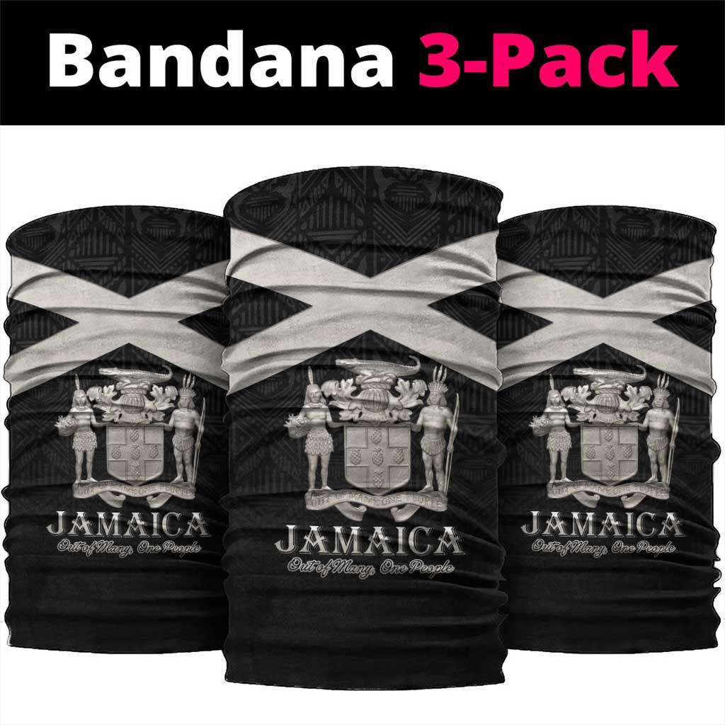Jamaica Neck Gaiter Coat Of Arms With Rastafarian Lion Silver Color LT15