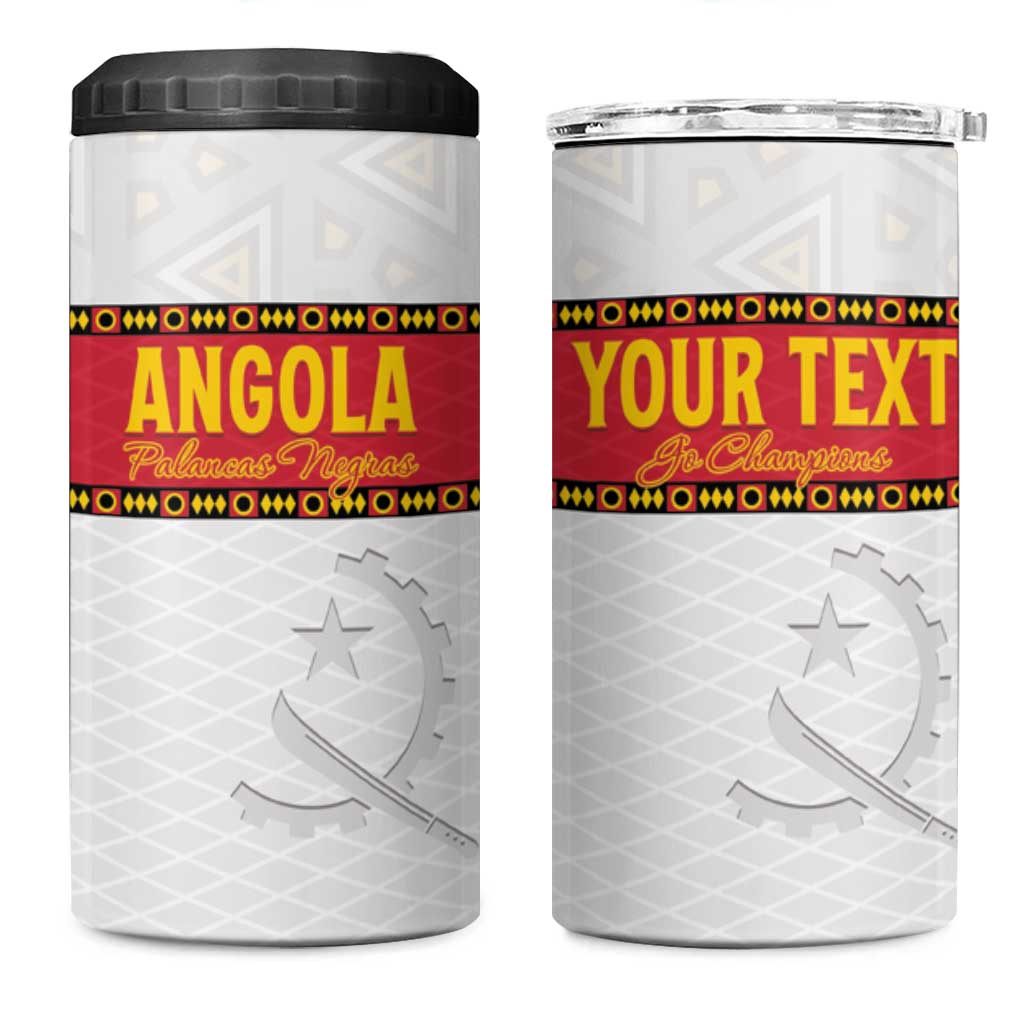 Afro Angola Football Custom 4 in 1 Can Cooler Tumbler Go Palancas Negras LT15
