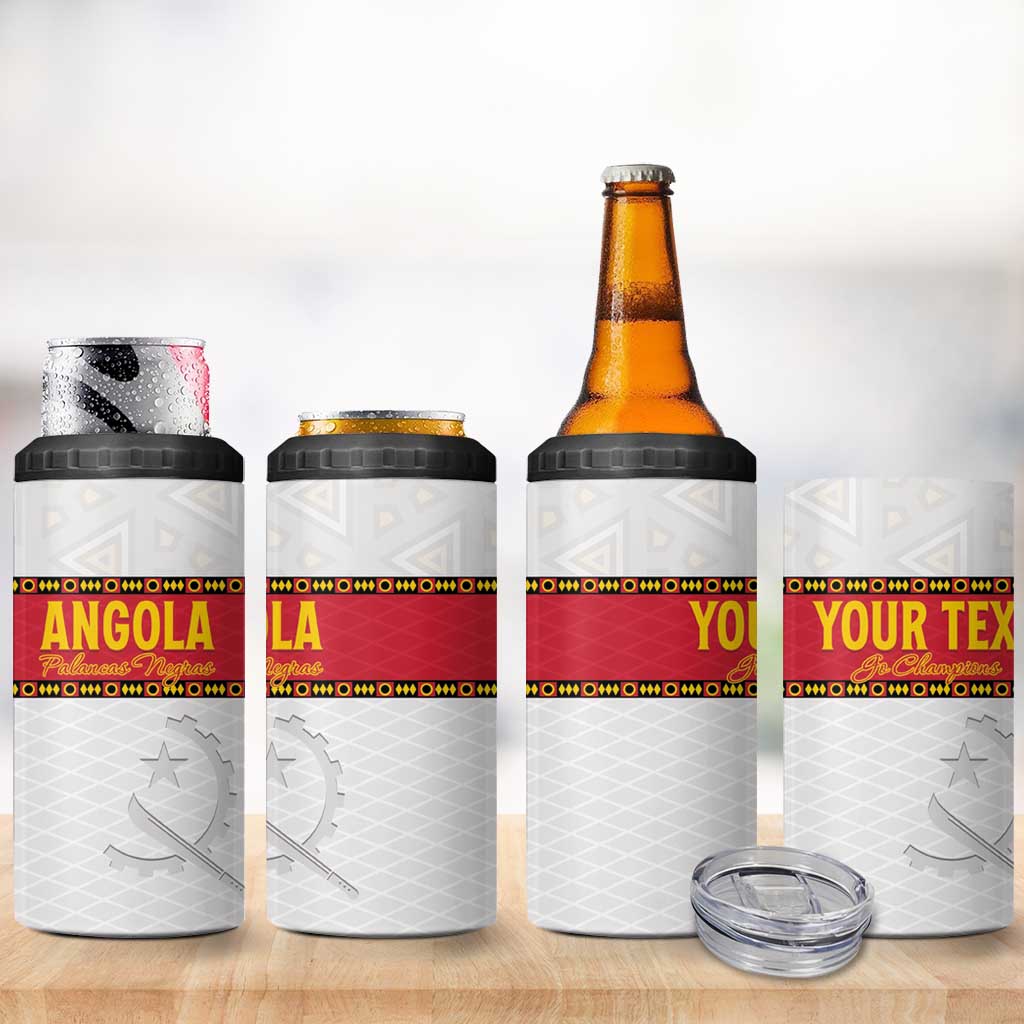 Afro Angola Football Custom 4 in 1 Can Cooler Tumbler Go Palancas Negras LT15