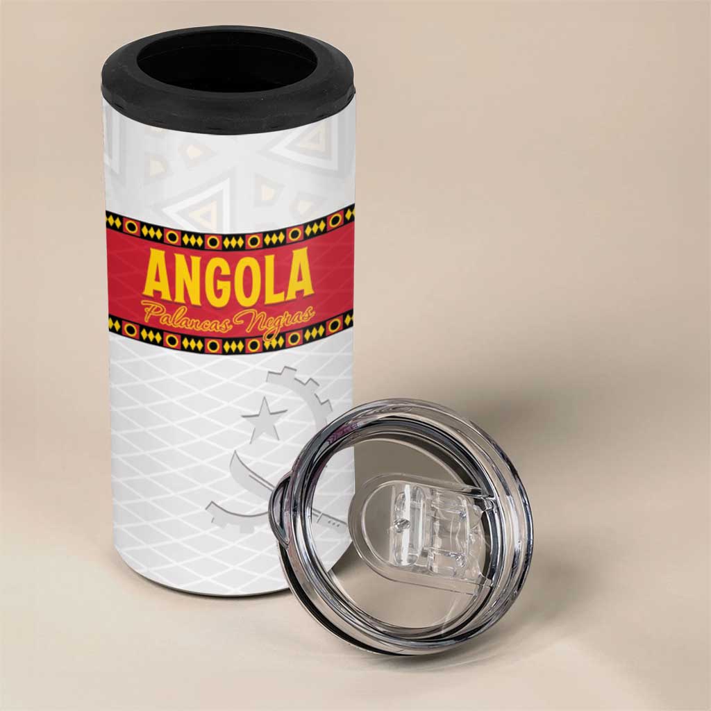 Afro Angola Football Custom 4 in 1 Can Cooler Tumbler Go Palancas Negras LT15