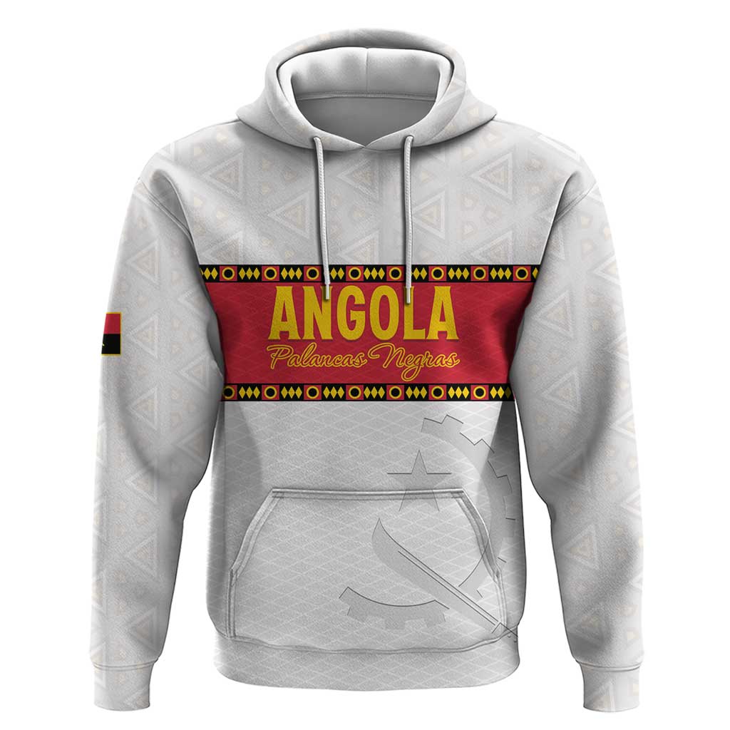 Custom Angola Football Hoodie Avante Palancas Negras - White LT15