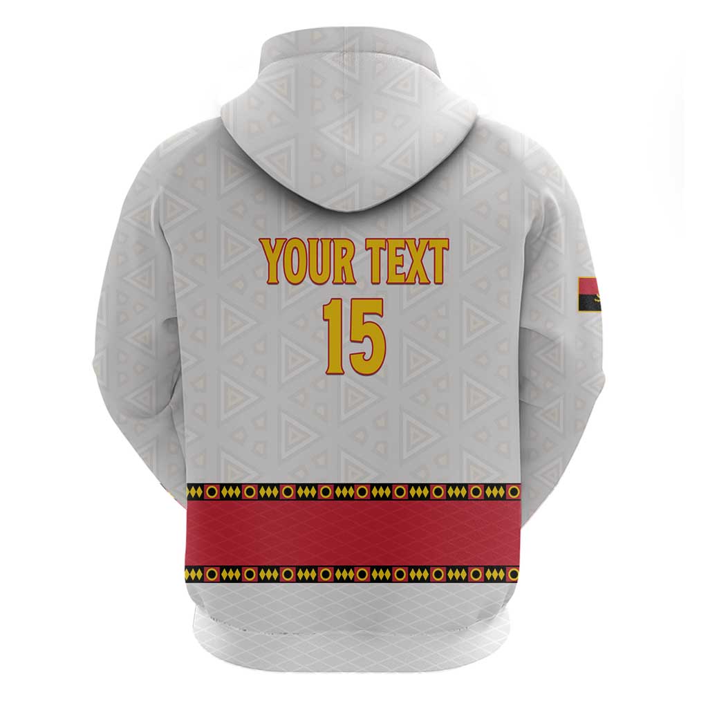 Custom Angola Football Hoodie Avante Palancas Negras - White LT15