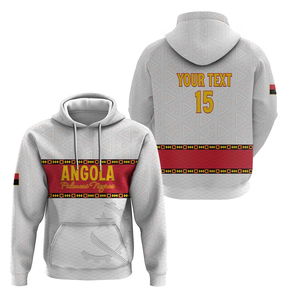Custom Angola Football Hoodie Avante Palancas Negras - White LT15
