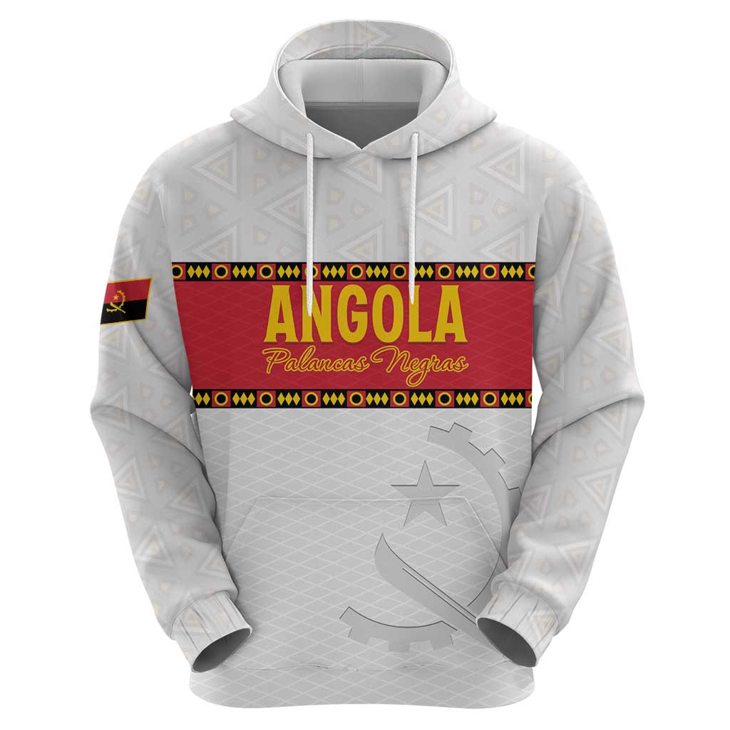 Custom Angola Football Hoodie Avante Palancas Negras - White LT15