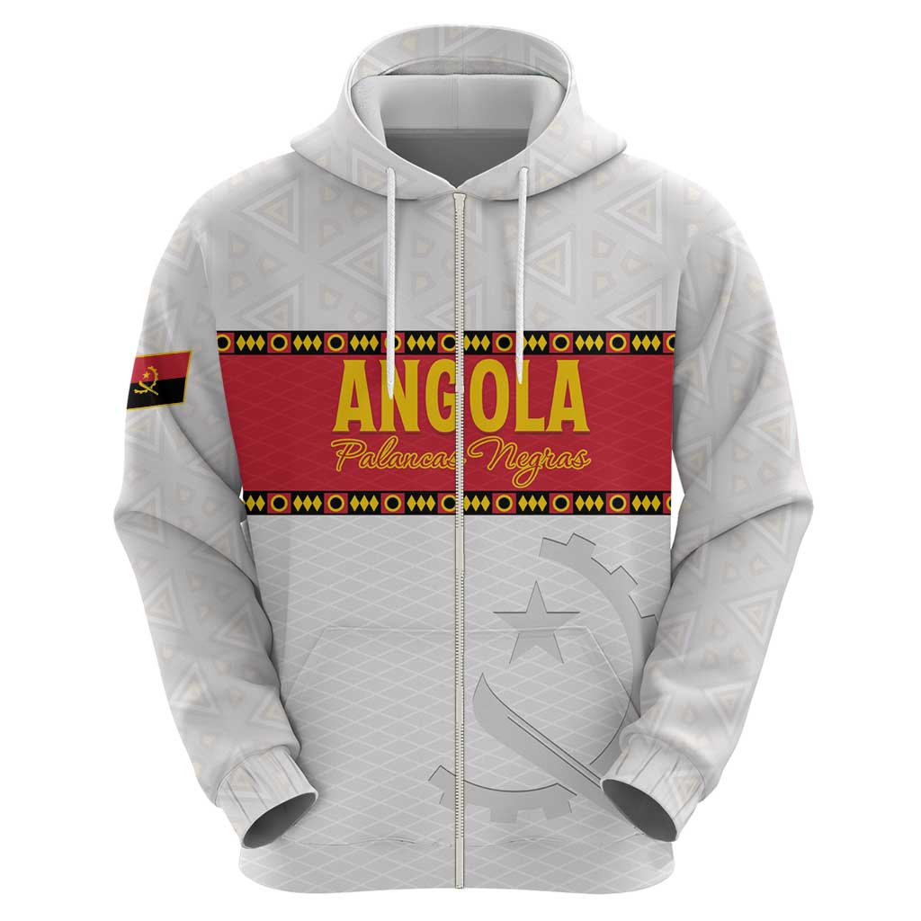 Custom Angola Football Hoodie Avante Palancas Negras - White LT15