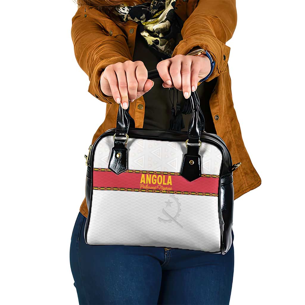 Angola Football Shoulder Handbag Avante Palancas Negras - White LT15