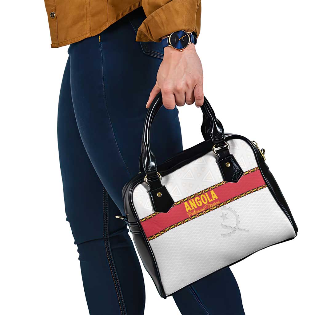 Angola Football Shoulder Handbag Avante Palancas Negras - White LT15